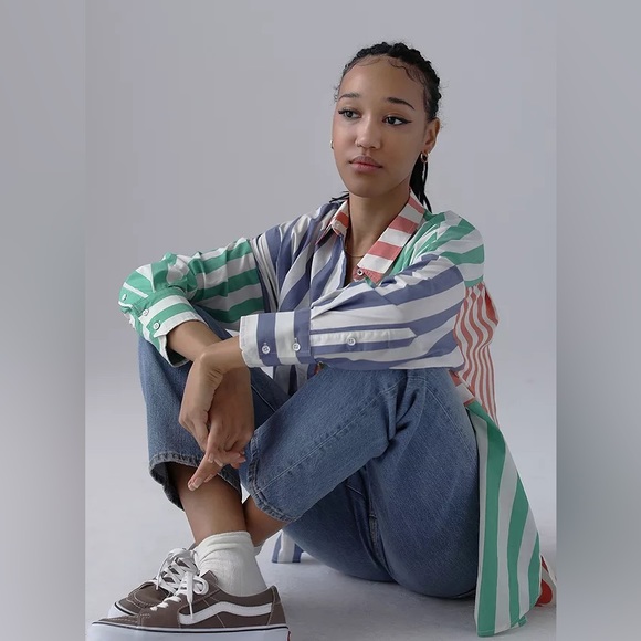 NWT | BDG Frankie Spliced Oversized Shirt - Picture 16 of 16